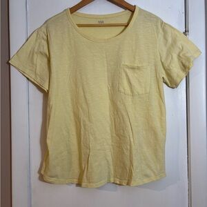 a.n.a Women's Light Yellow Short Sleeve Tee